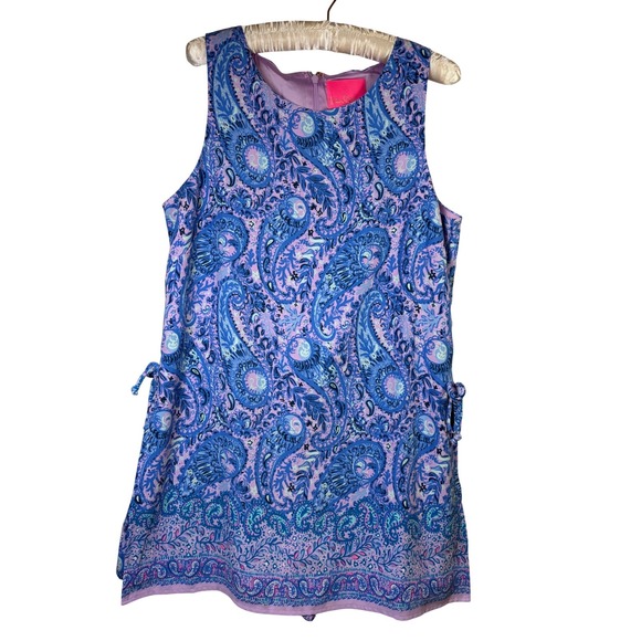 Lilly Pulitzer Dresses & Skirts - Lilly Pulitzer Fiesta Paisley Purple Iris Dress Womens 10  Sleeveless Side Tie